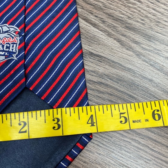 Chick-fil-A Peach Bowl Navy & Red Stripe Tie - Picture 5 of 5
